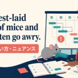 The best-laid plans of mice and men...の意味・使い方
