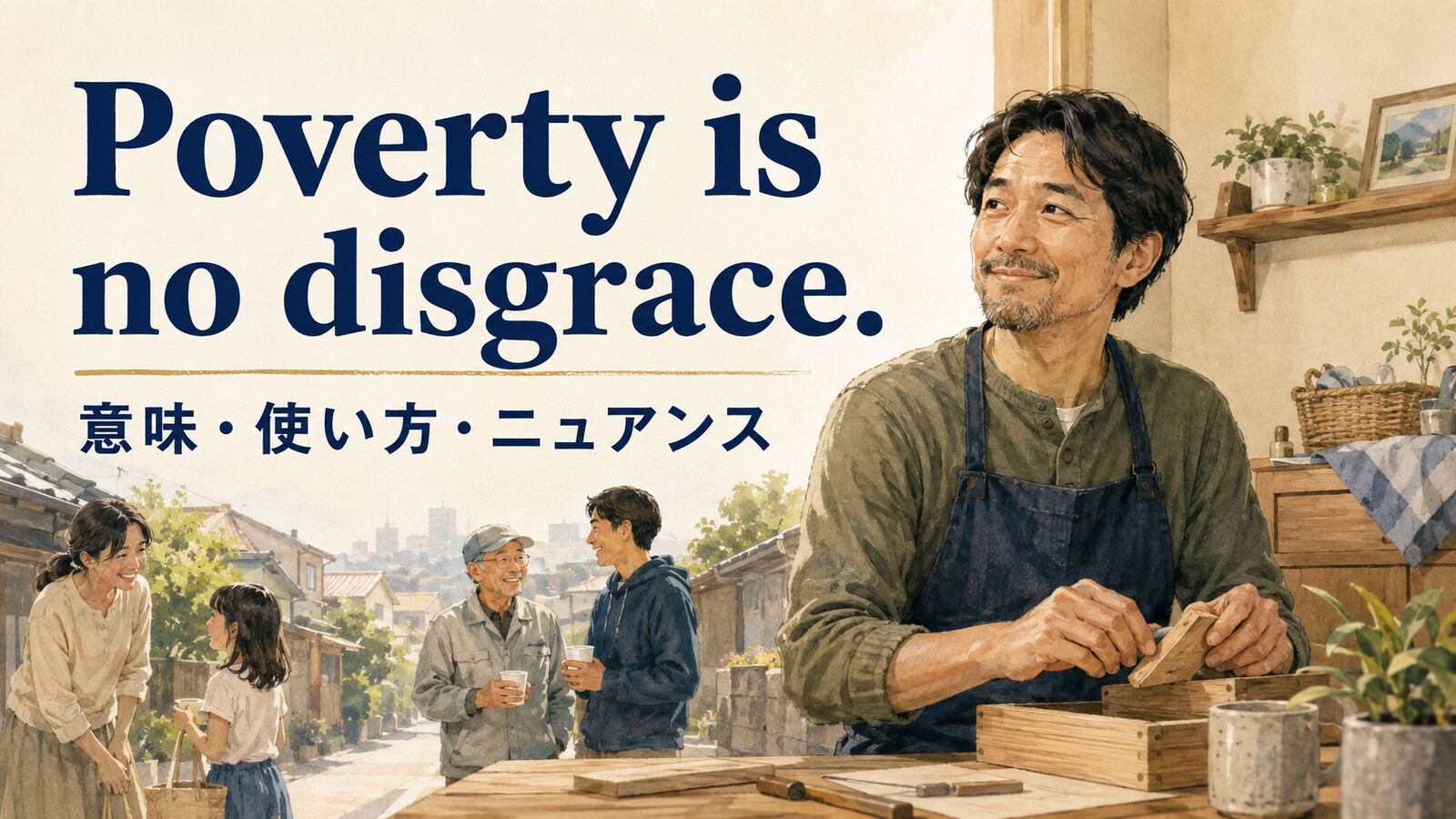 Poverty is no disgrace.の意味は？使い方・ニュアンスと例文