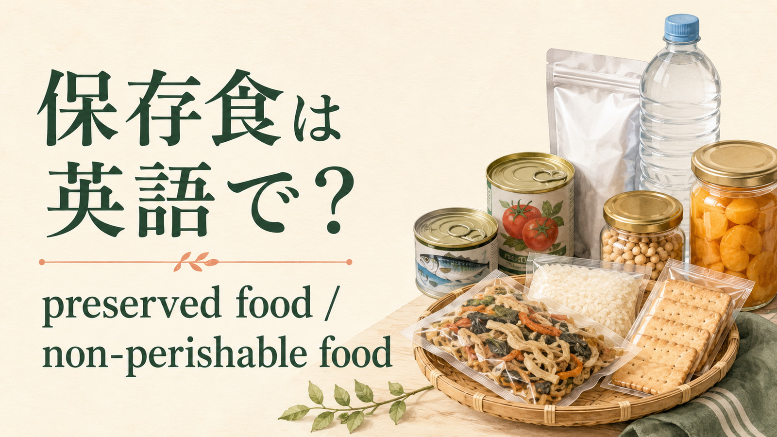 保存食は英語で?preserved foodとnon-perishable food