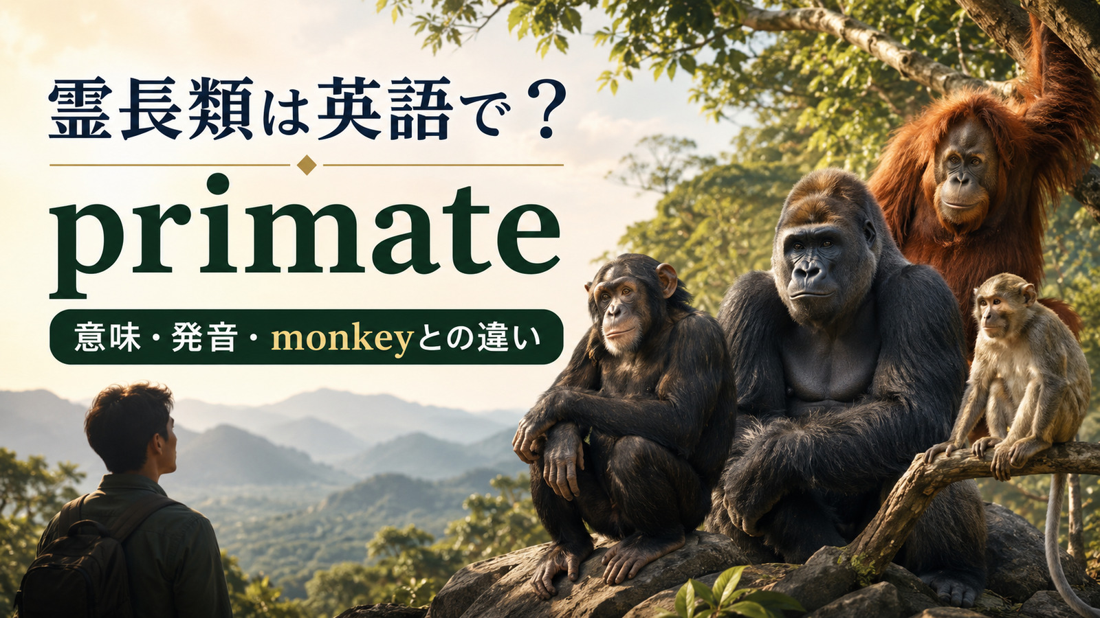 霊長類は英語で|primateの意味・発音