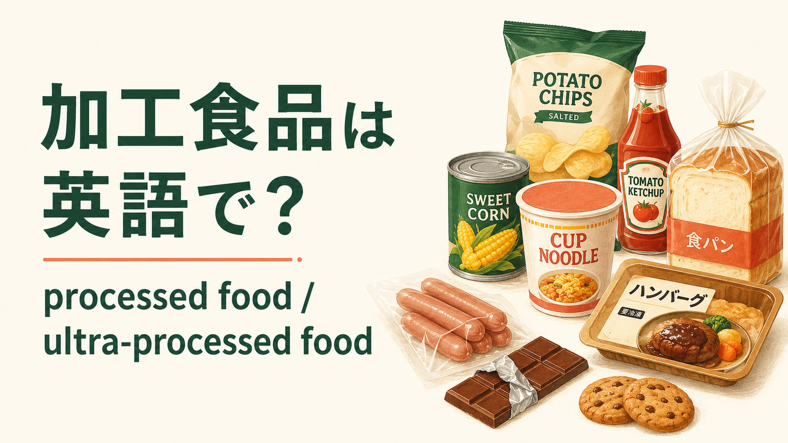 加工食品を英語で｜processed foodの意味と使い方