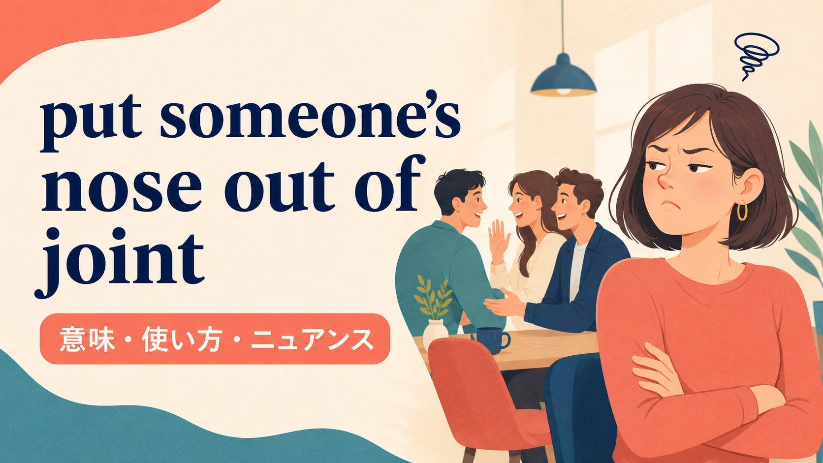 put someone’s nose out of jointの意味と使い方｜ニュアンス・例文・似た表現との違い