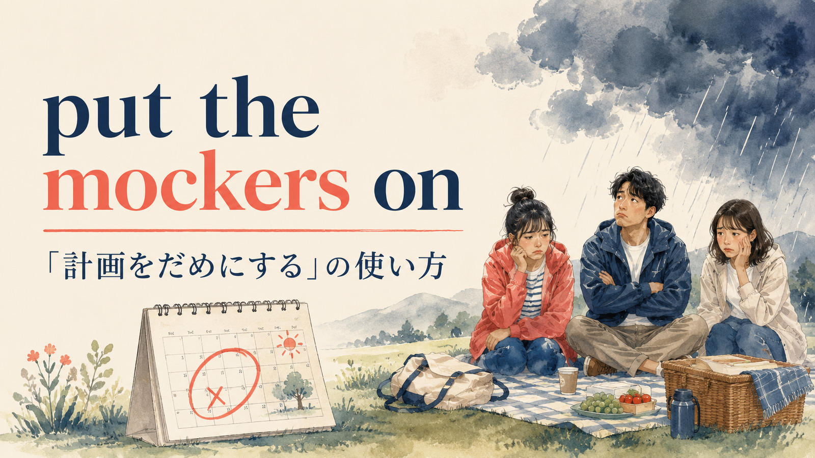 put the mockers onの意味・使い方・例文を解説するアイキャッチ画像