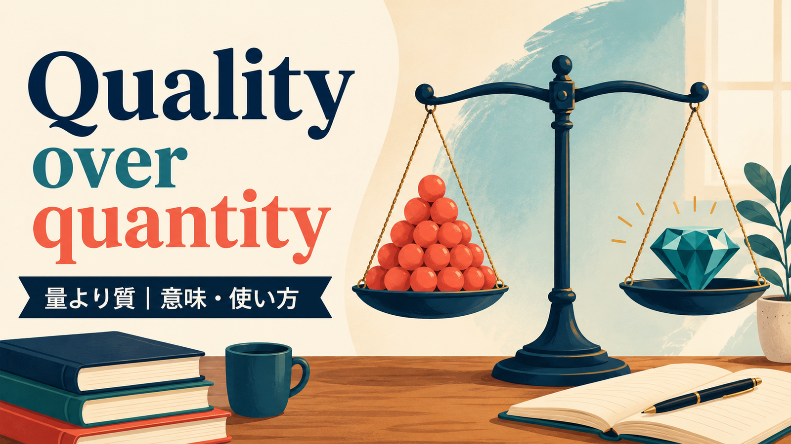 Quality over quantityの意味と使い方