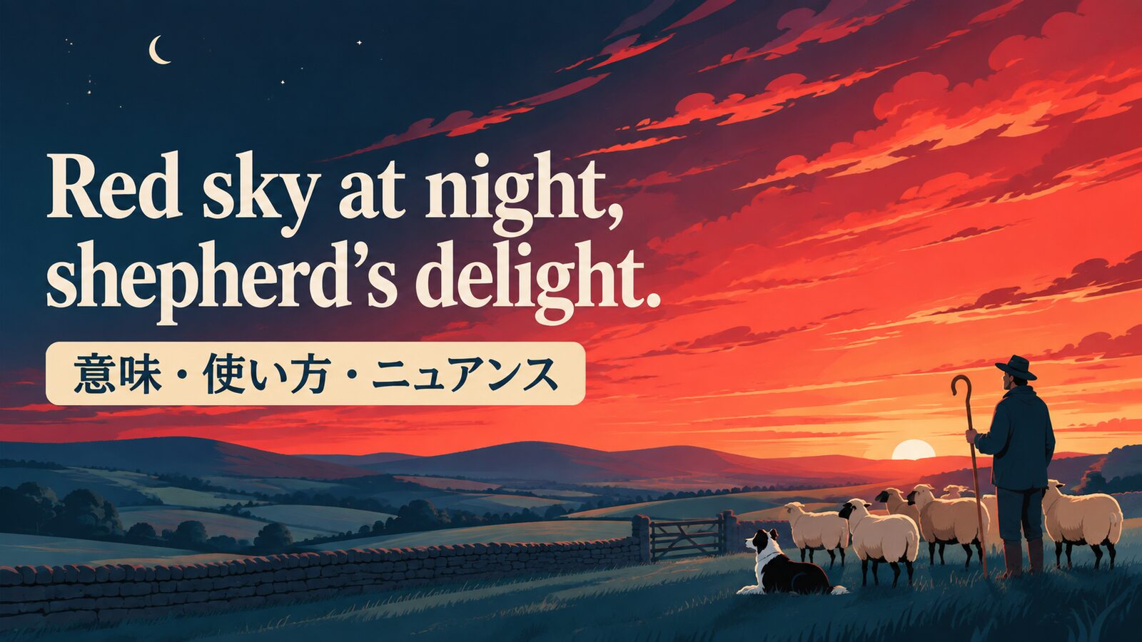 Red sky at night, shepherd’s delight. の意味は？使い方・ニュアンスと例文
