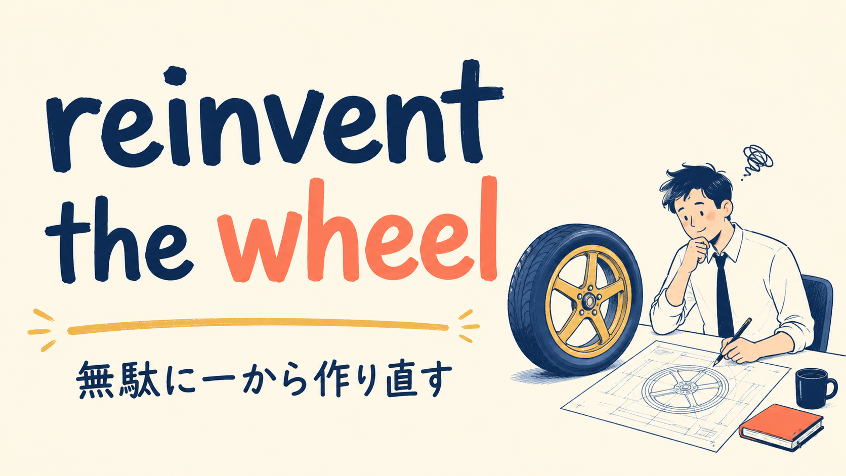 reinvent the wheelの意味・使い方・ニュアンスを解説