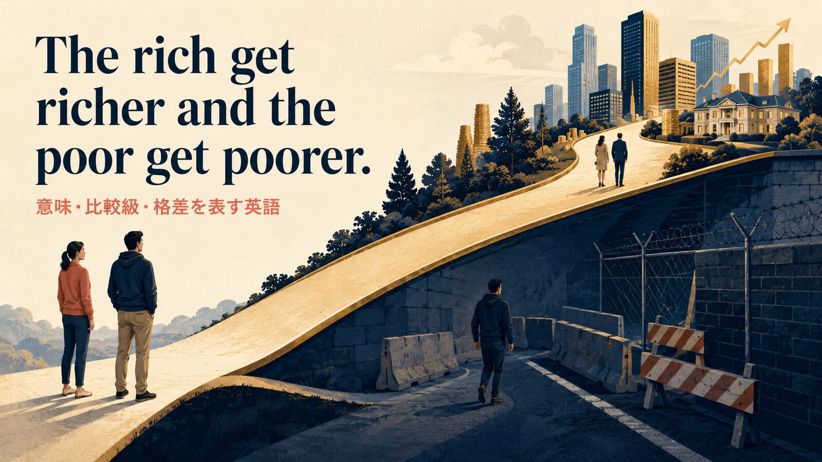 The rich get richer and the poor get poorer.の意味・使い方｜ニュアンス・例文・似た表現を解説