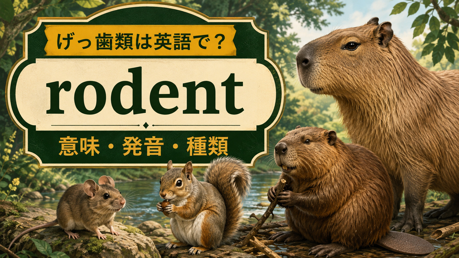 げっ歯類は英語で｜rodentの意味・発音・種類