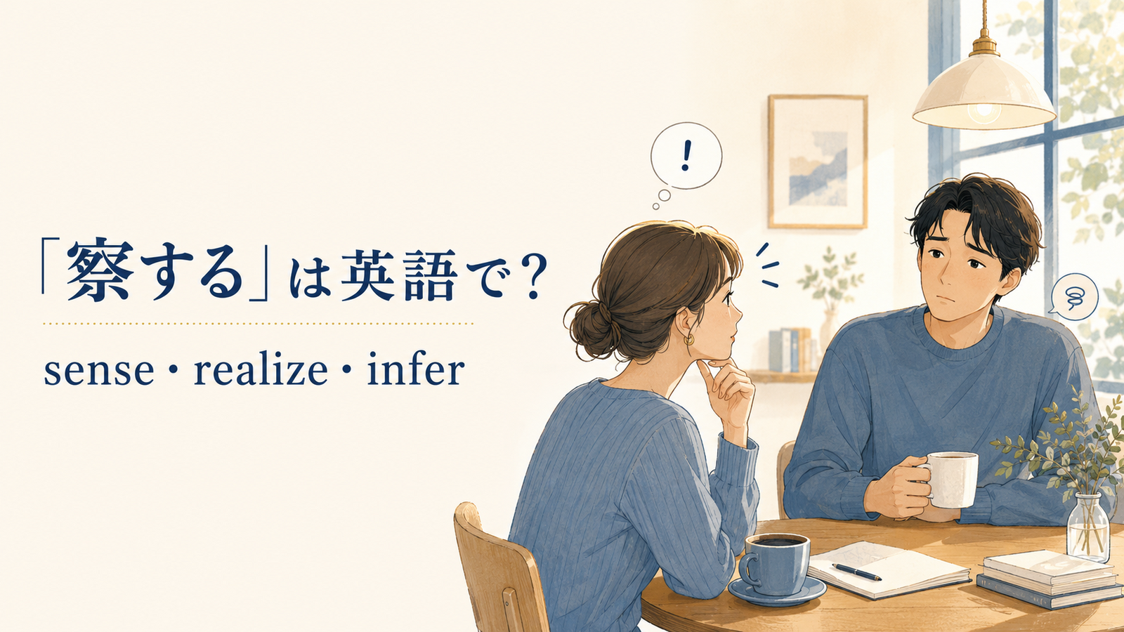 「察する」は英語で？ sense・realize・infer