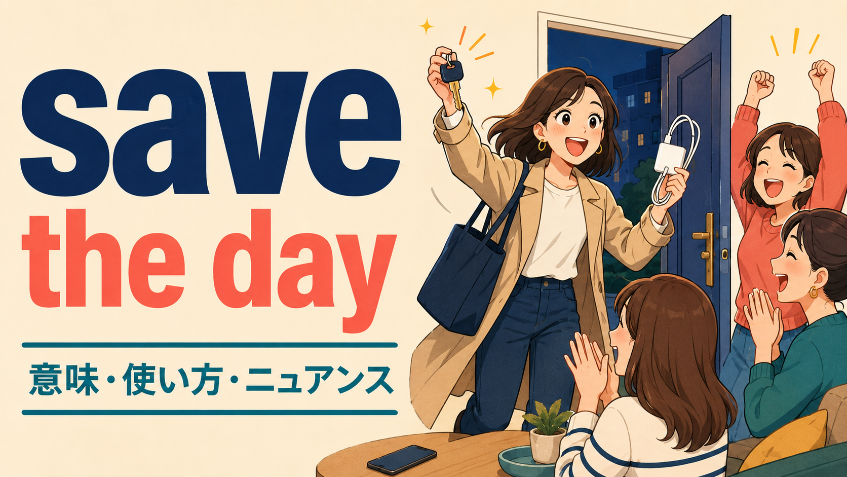 save the dayの意味・使い方・ニュアンスを解説するアイキャッチ