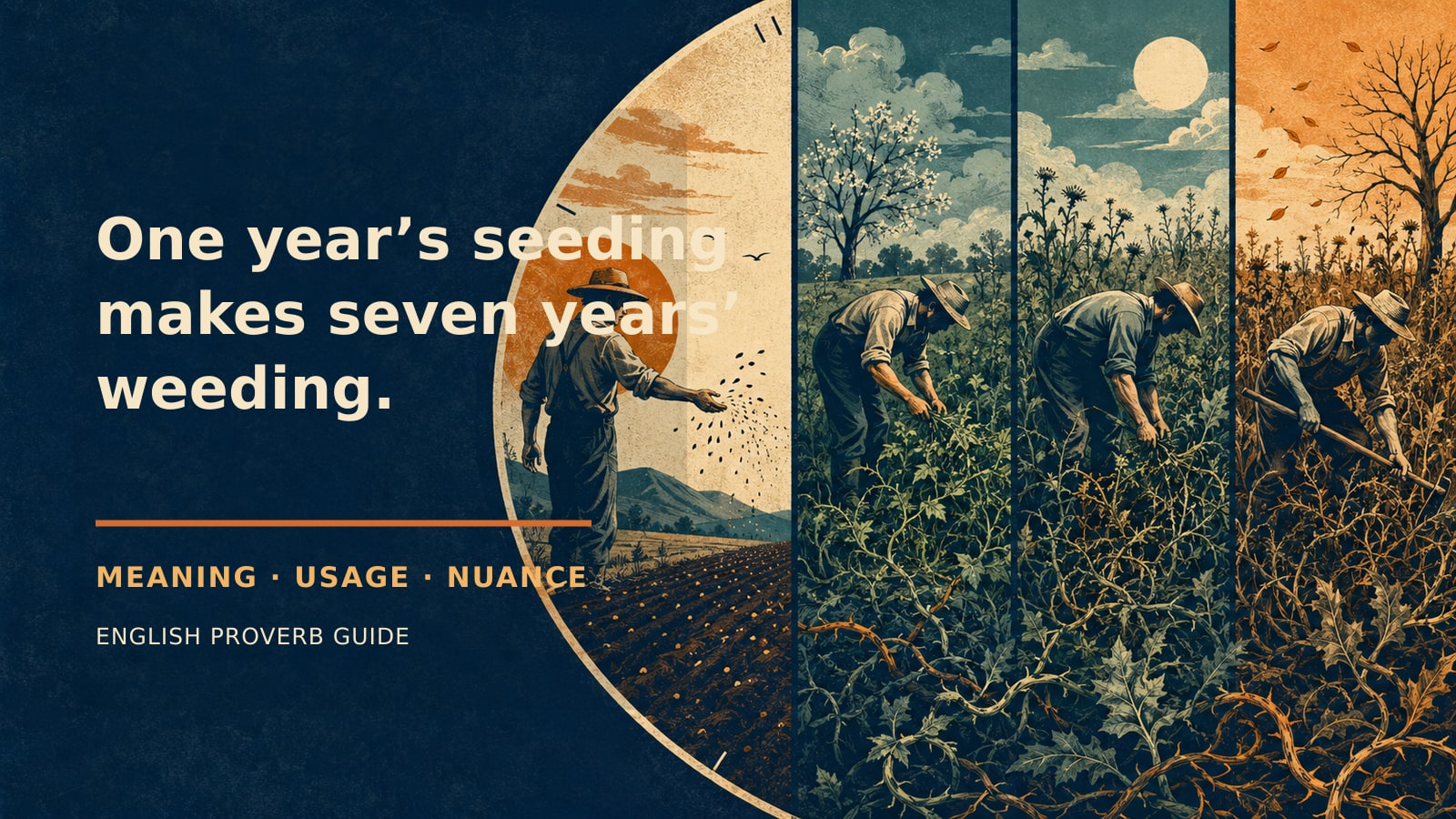 One year’s seeding makes seven years’ weeding.の意味・使い方｜ニュアンスと例文を解説