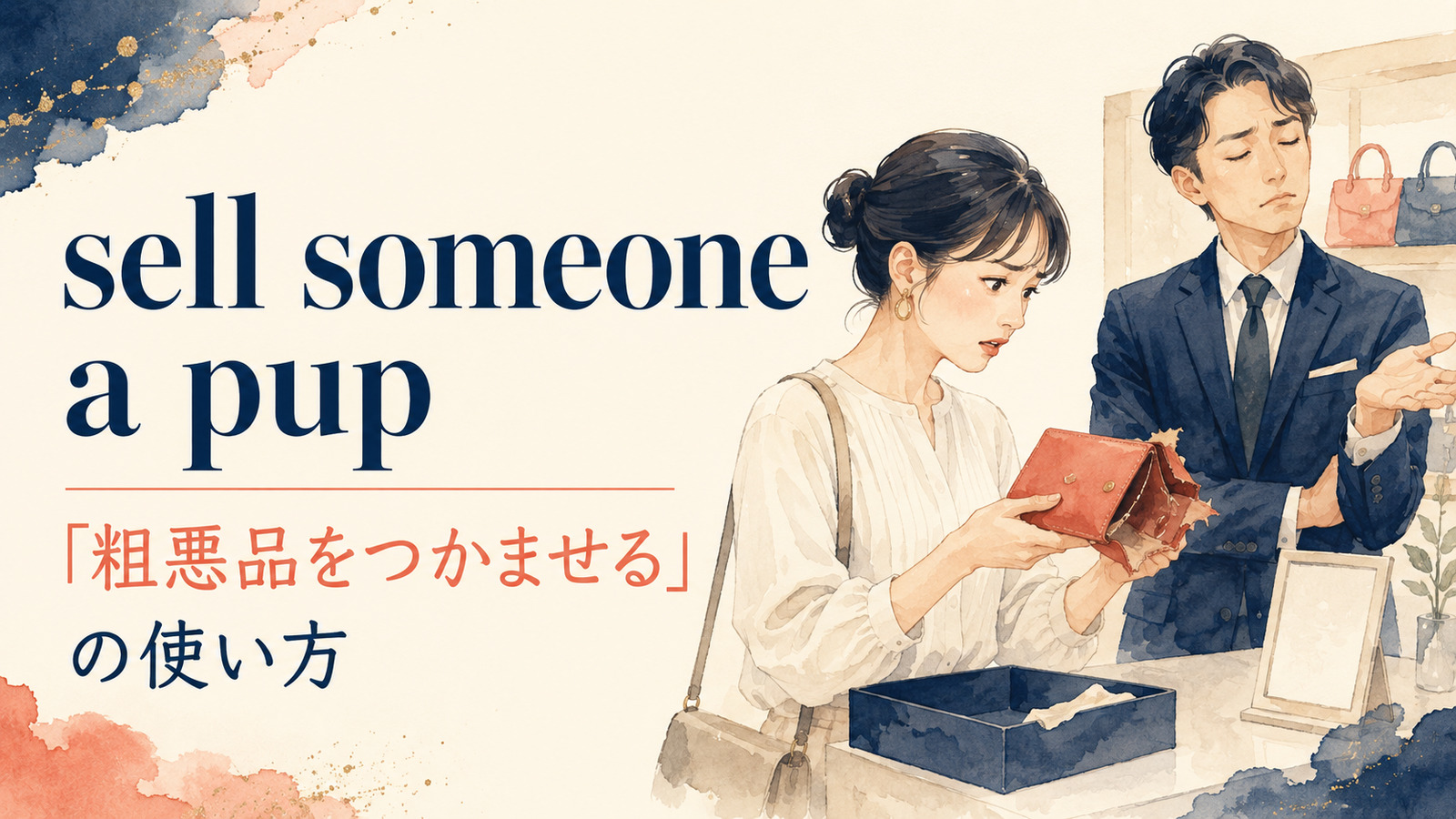 sell someone a pupの意味は？英国英語の「粗悪品をつかませる」を解説
