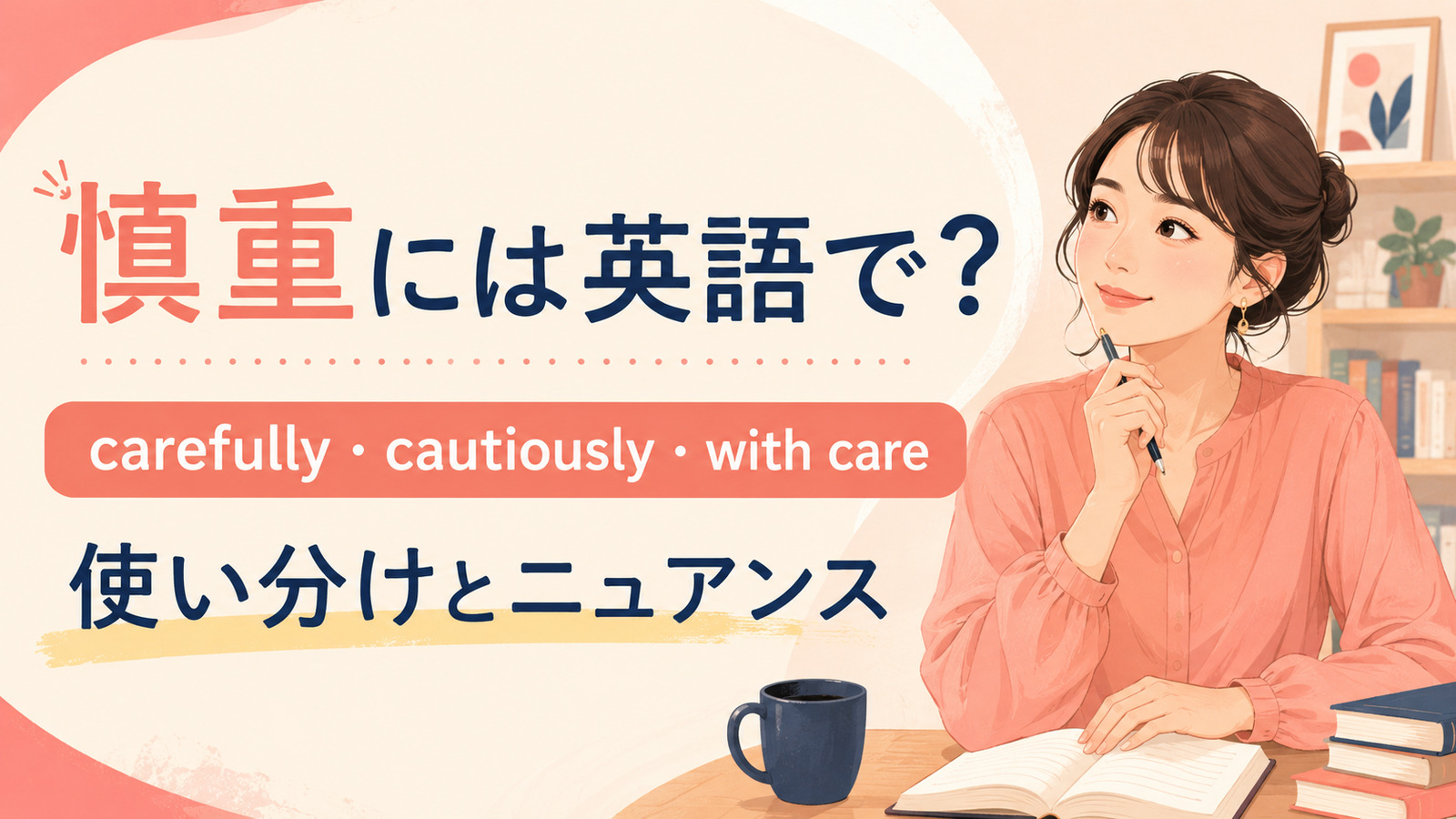 「慎重に」の英語表現 carefully・cautiously・with care