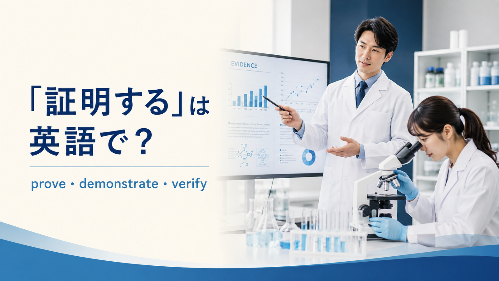 証明するの英語表現 prove・demonstrate・verifyのアイキャッチ