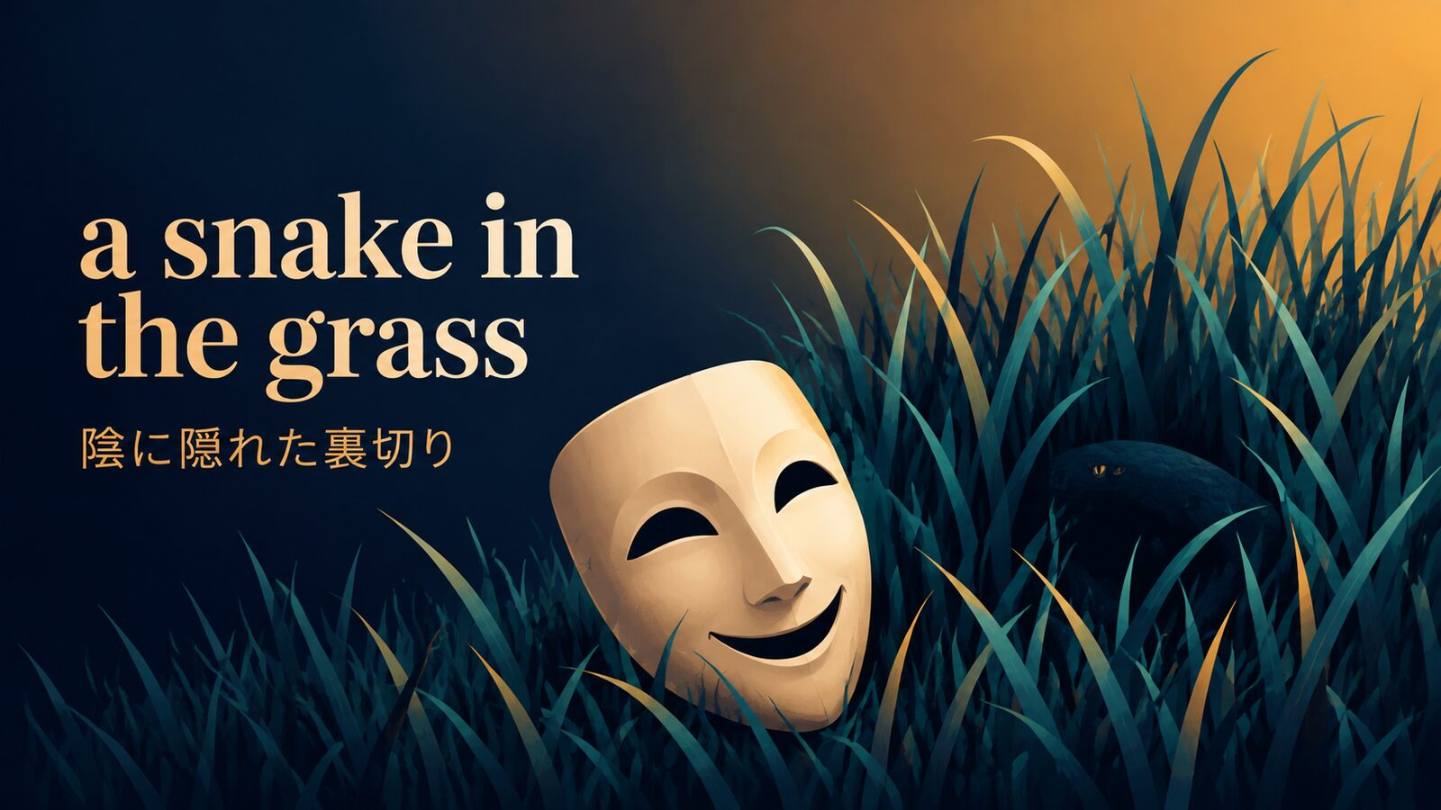 a snake in the grassの意味・使い方｜ニュアンス・例文・似た表現を解説