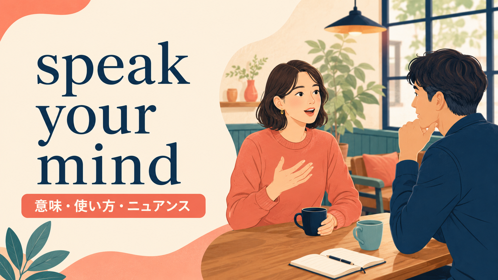 speak your mindの意味と使い方を示すアイキャッチ画像