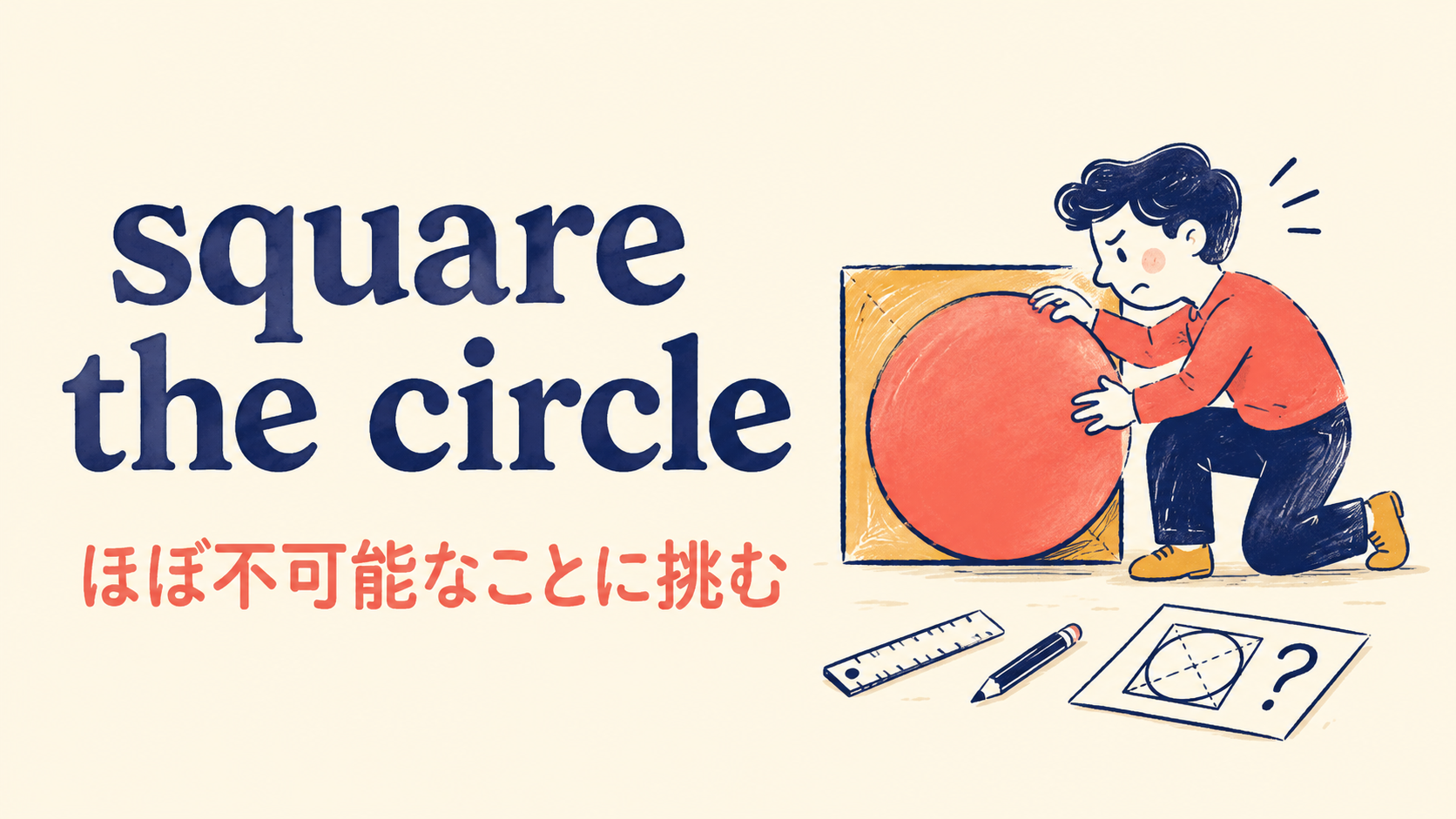 square the circleの意味・使い方・ニュアンスを解説