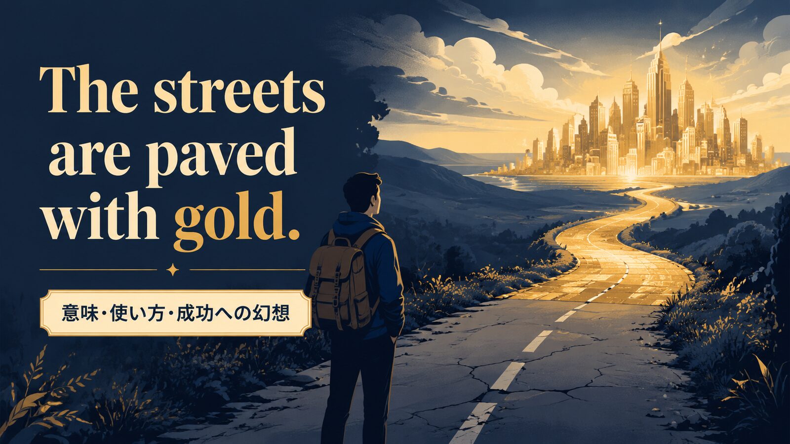 The streets are paved with gold.の意味と使い方