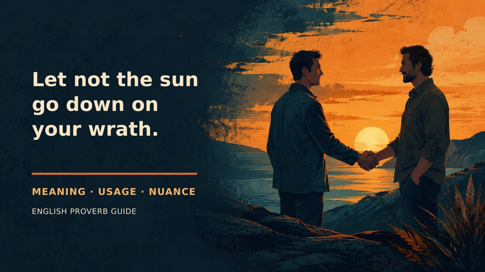 Let not the sun go down on your wrath.の意味・使い方｜ニュアンスと例文を解説