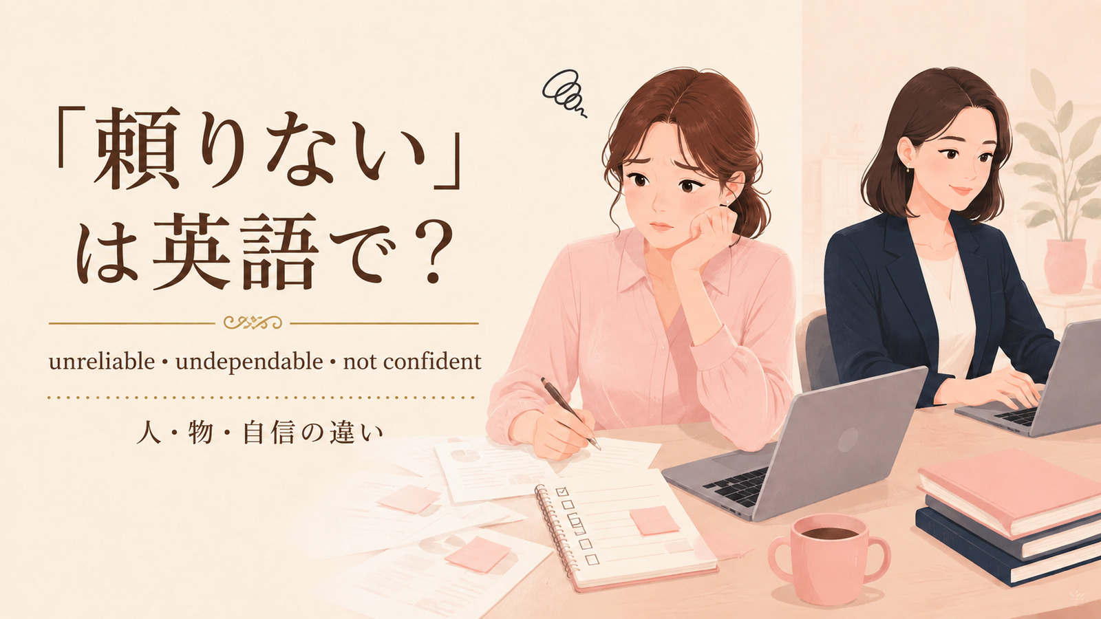 「頼りない」は英語で?主要表現の使い分け
