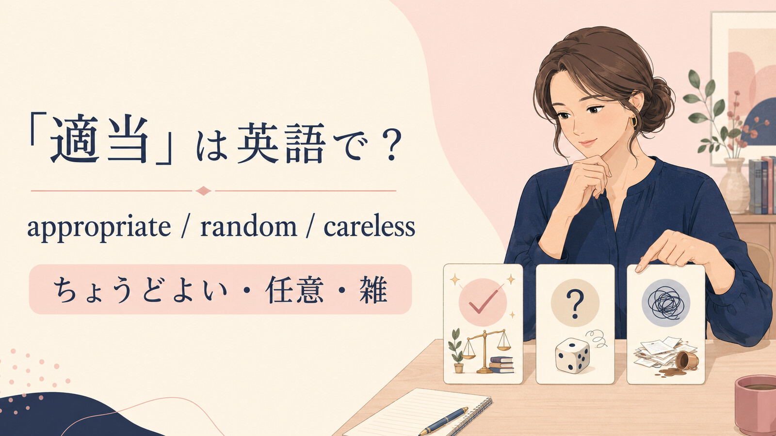 「適当」は英語で?appropriate・random・carelessの使い分け