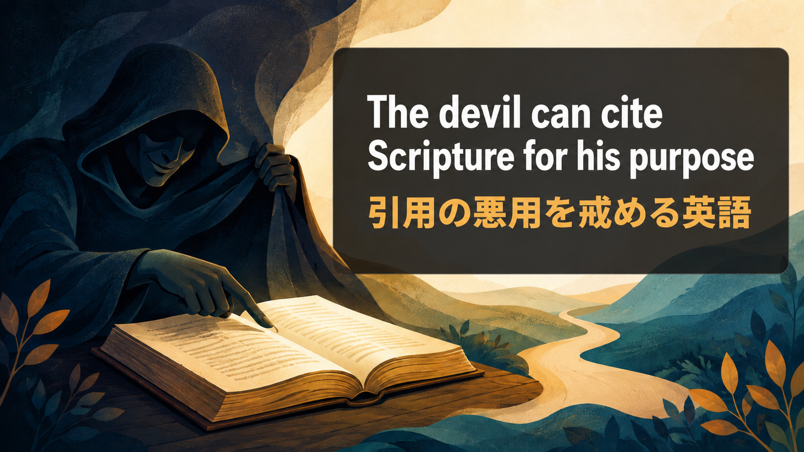 The devil can cite Scripture for his purposeの意味・使い方を解説するアイキャッチ