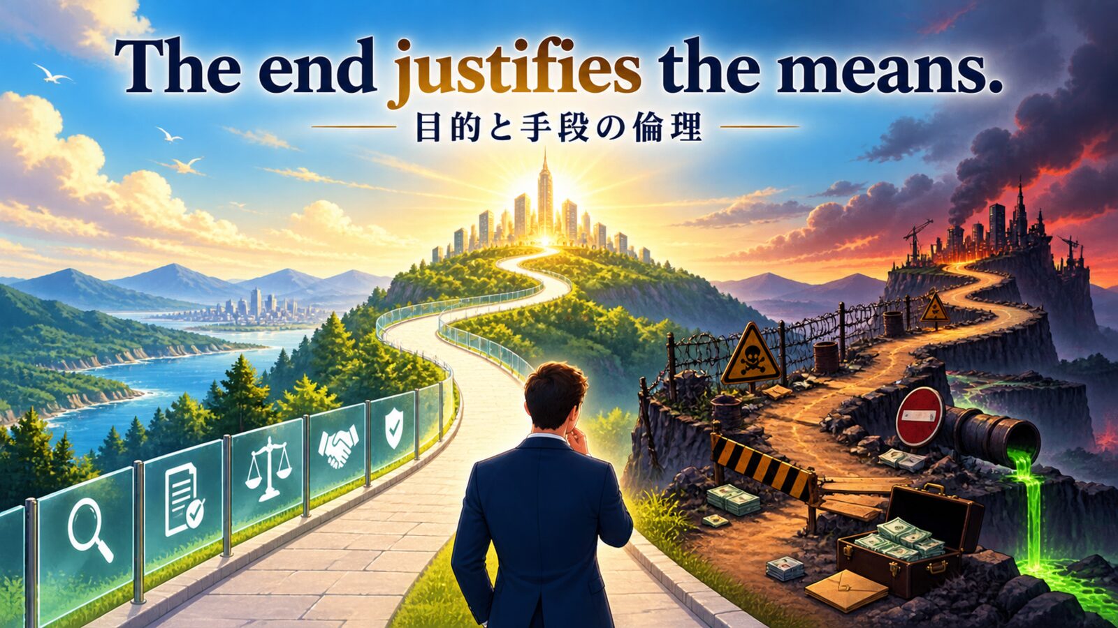 The end justifies the means.の意味・使い方｜ニュアンス・例文・似た表現を解説