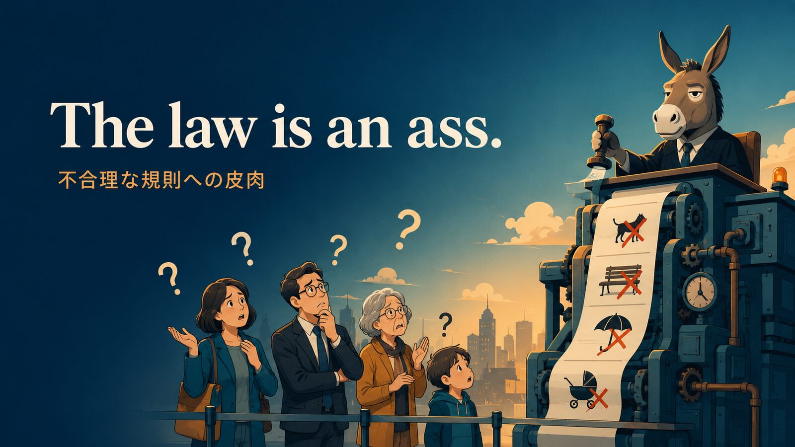 The law is an ass.の意味・使い方｜ニュアンス・例文・似た表現を解説