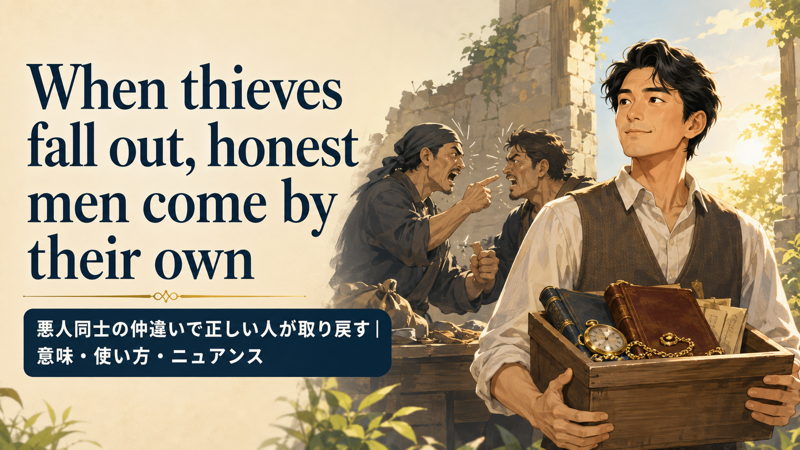 When thieves fall out, honest men come by their ownの意味と使い方