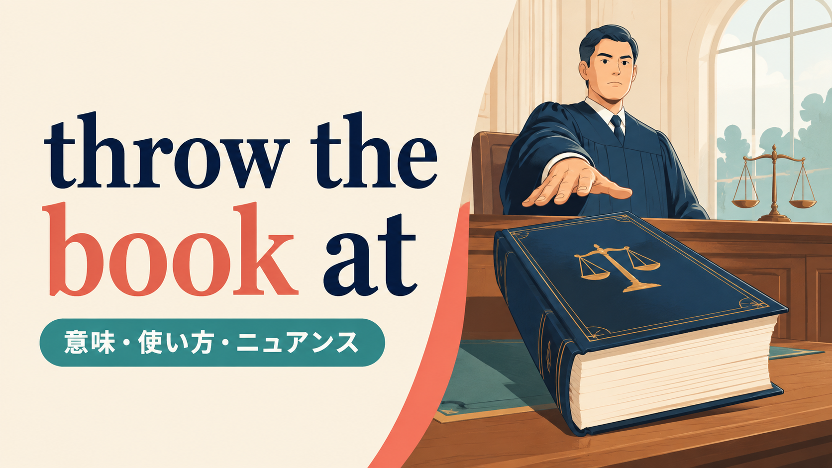 throw the book atの意味と使い方｜ニュアンス・例文・似た表現との違い