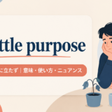 アイキャッチ画像：to little purpose