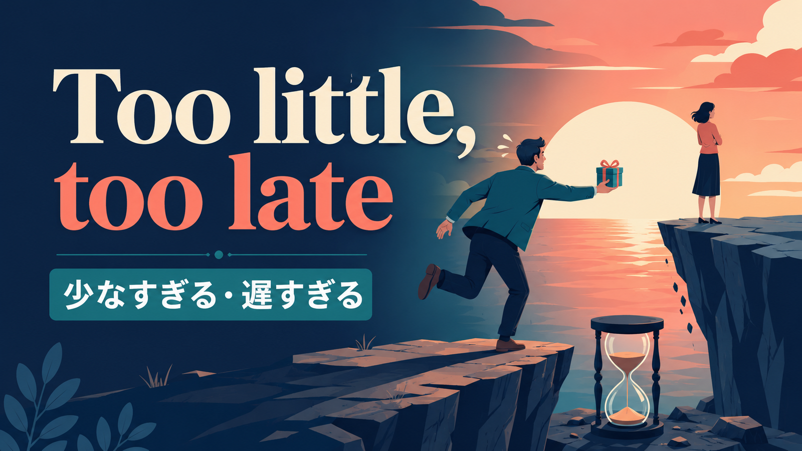 Too little, too lateの意味と使い方