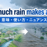 too-much-rain-floodの意味と使い方