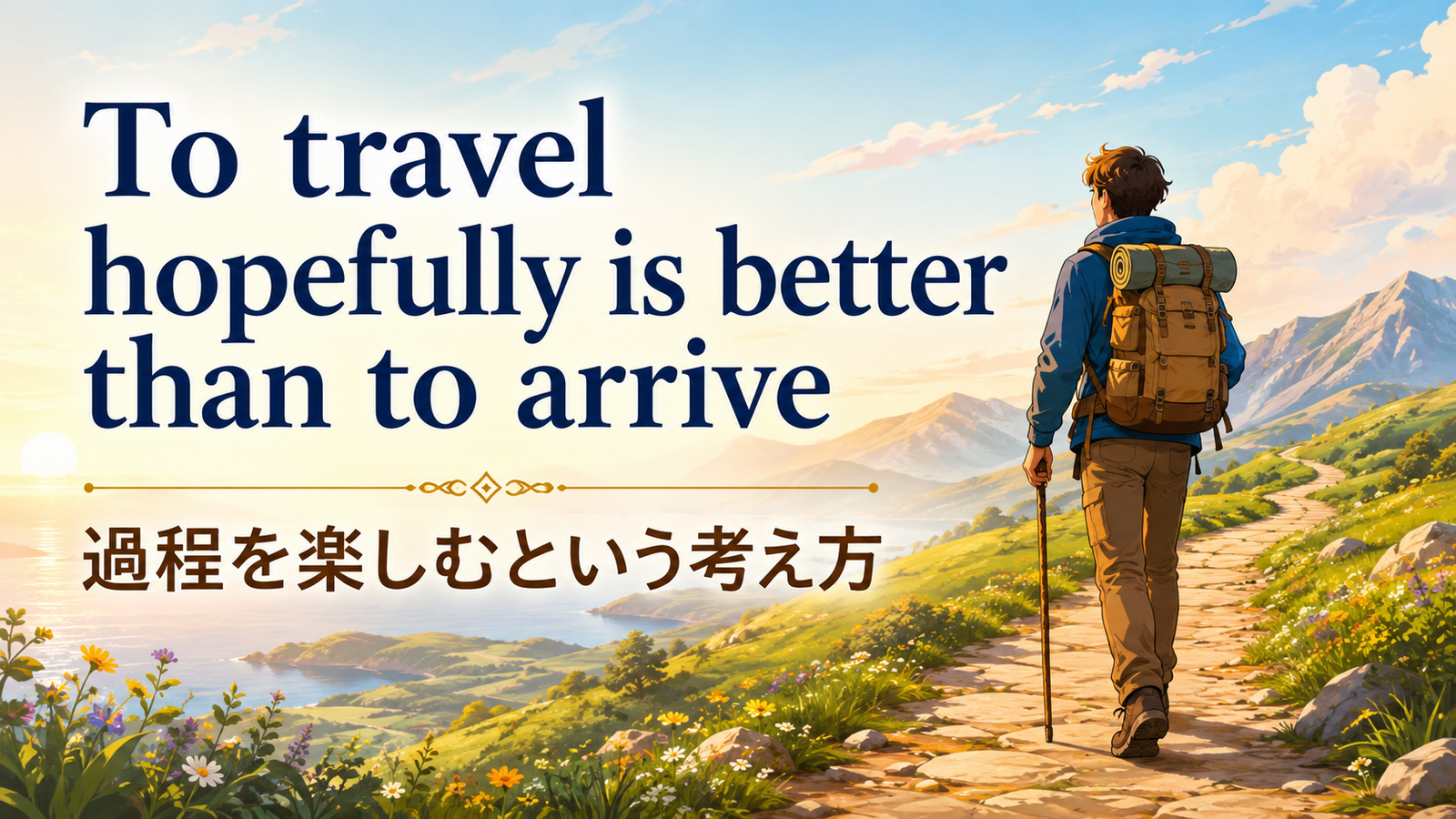 To travel hopefully is a better thing than to arriveの意味は？使い方・ニュアンス・例文を解説