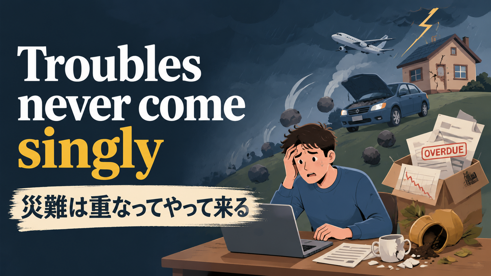 Troubles never come singlyの意味と使い方
