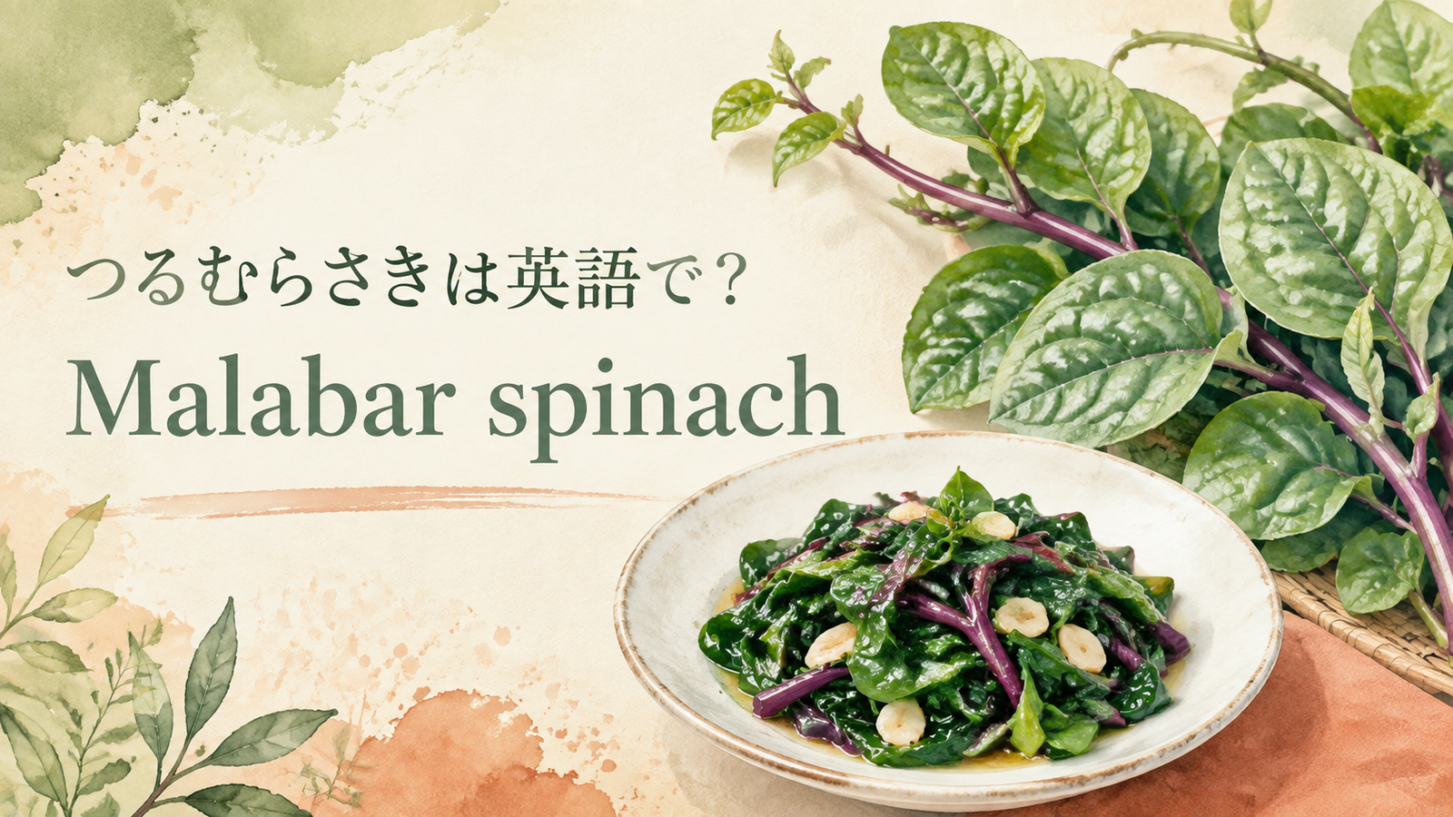 つるむらさきは英語で何というかを解説するアイキャッチ