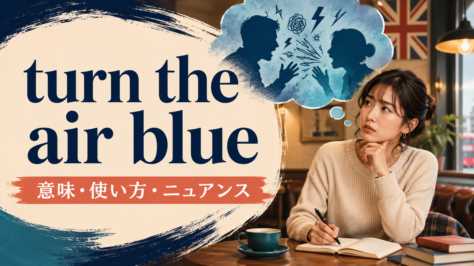turn the air blueの意味は？使い方・ニュアンス・例文と似た表現との違い