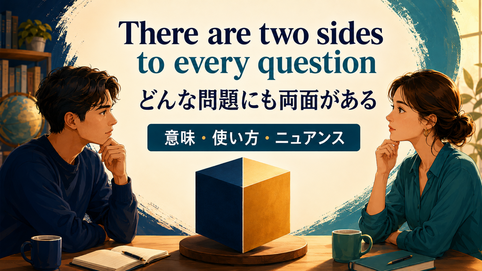 There are two sides to every questionの意味は？使い方・ニュアンス・例文を解説