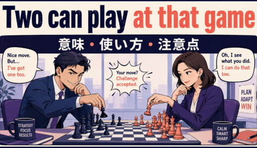 Two can play at that gameの意味は？使い方・ニュアンス・例文を解説