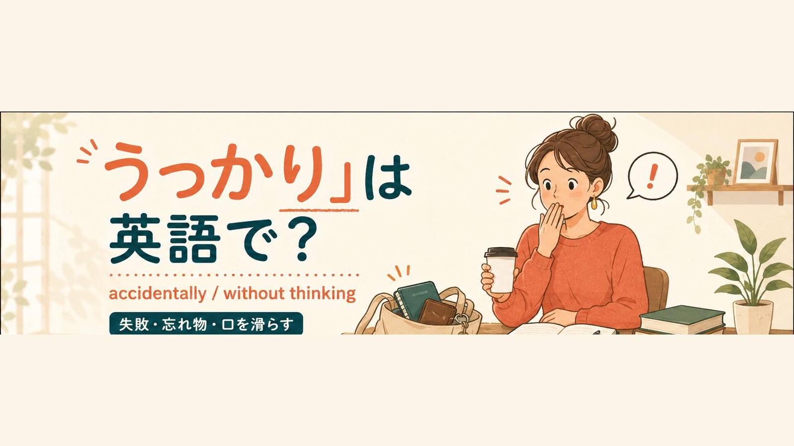 うっかりを英語で言い分けるアイキャッチ