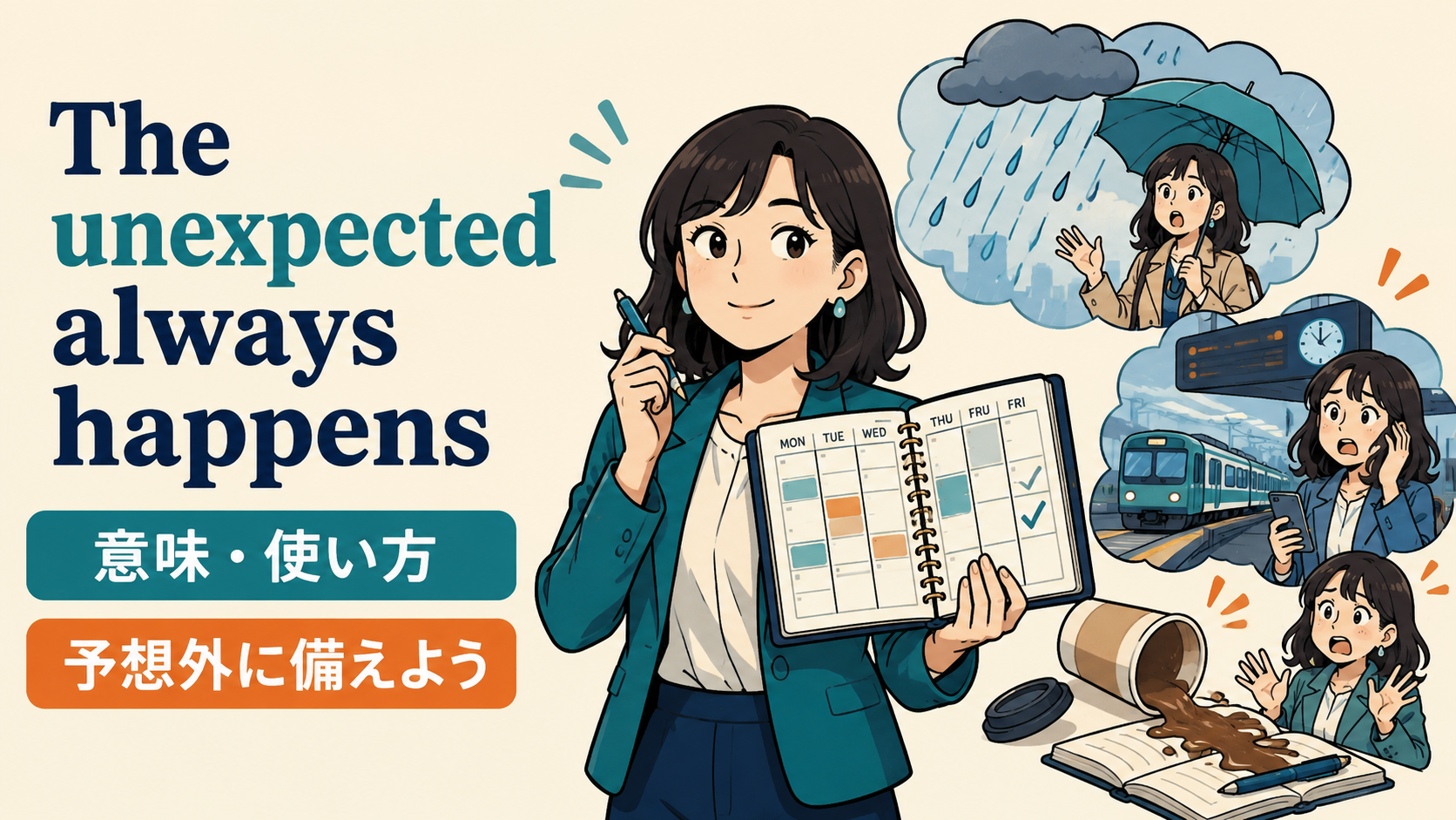 The unexpected always happensの意味・使い方