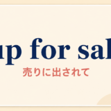 up for saleの意味と使い方