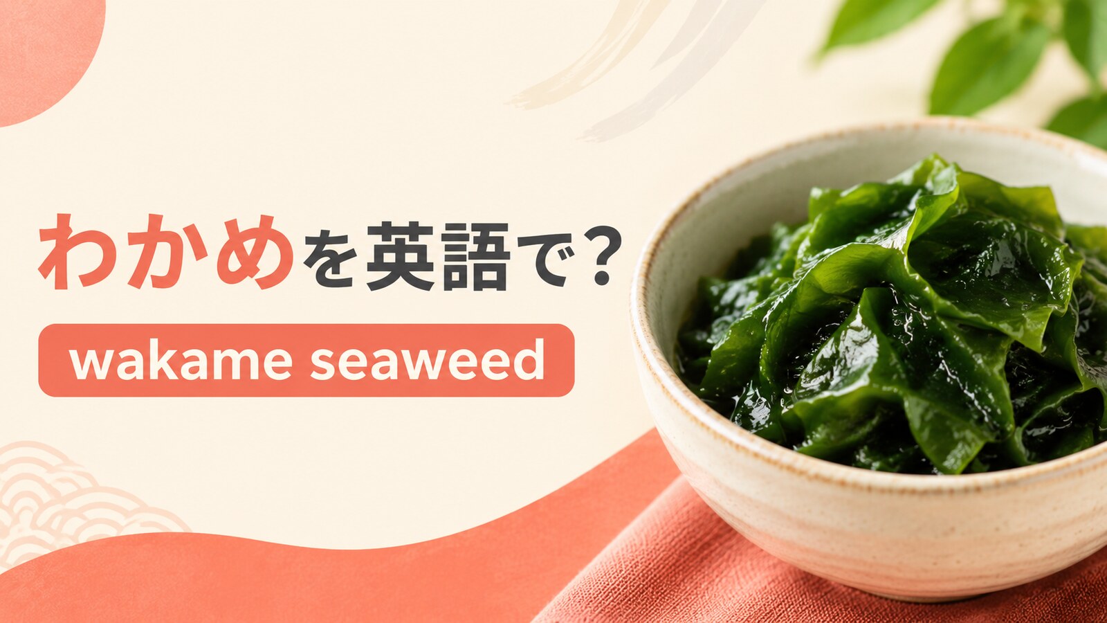 わかめを英語で解説するアイキャッチ画像