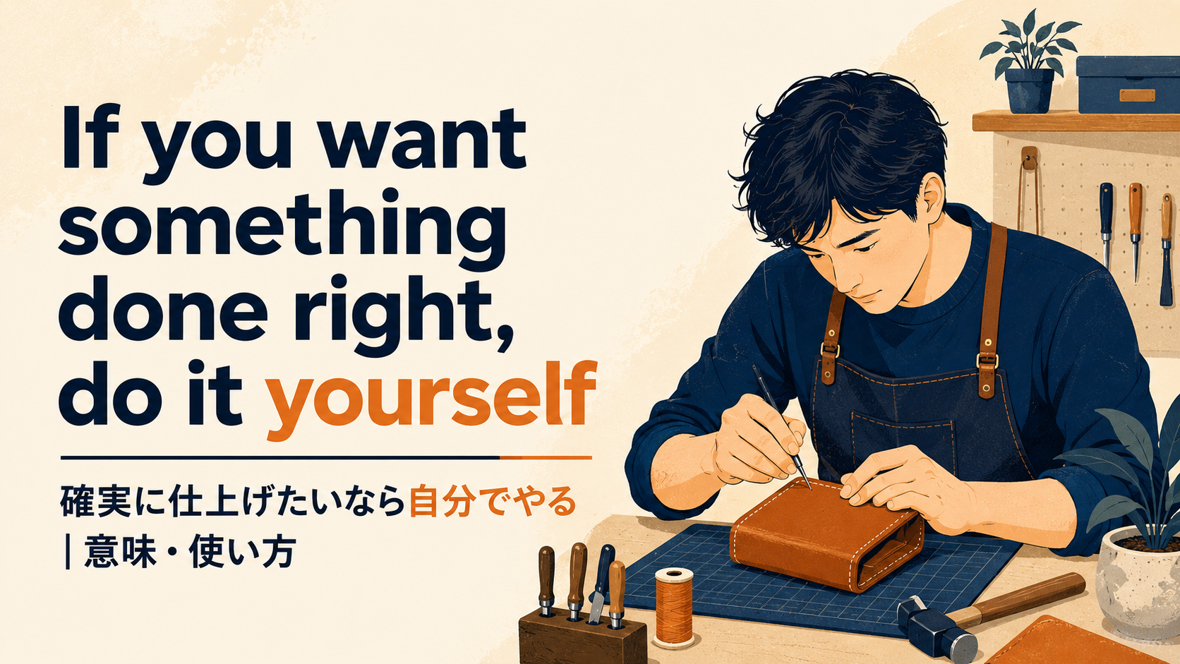 If you want something done right, do it yourselfの意味・使い方・ニュアンスを例文で解説