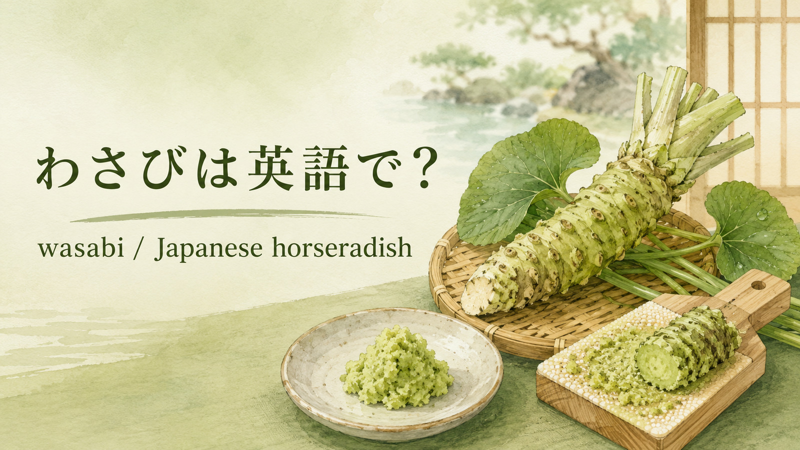 わさびを英語で解説するアイキャッチ画像