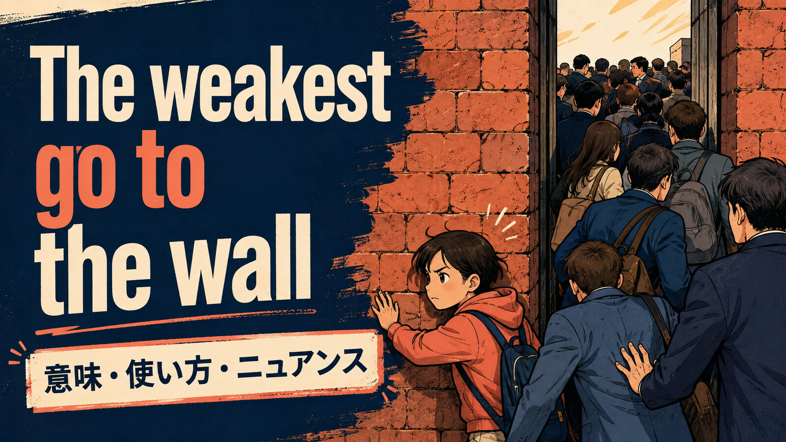 The weakest go to the wallの意味・使い方を解説するアイキャッチ画像