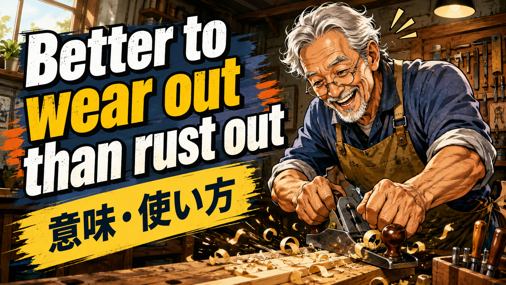 Better to wear out than rust outの意味・使い方を解説するアイキャッチ画像
