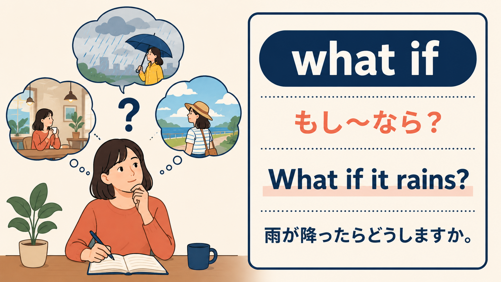 what ifの意味と例文を説明する記事内イラスト