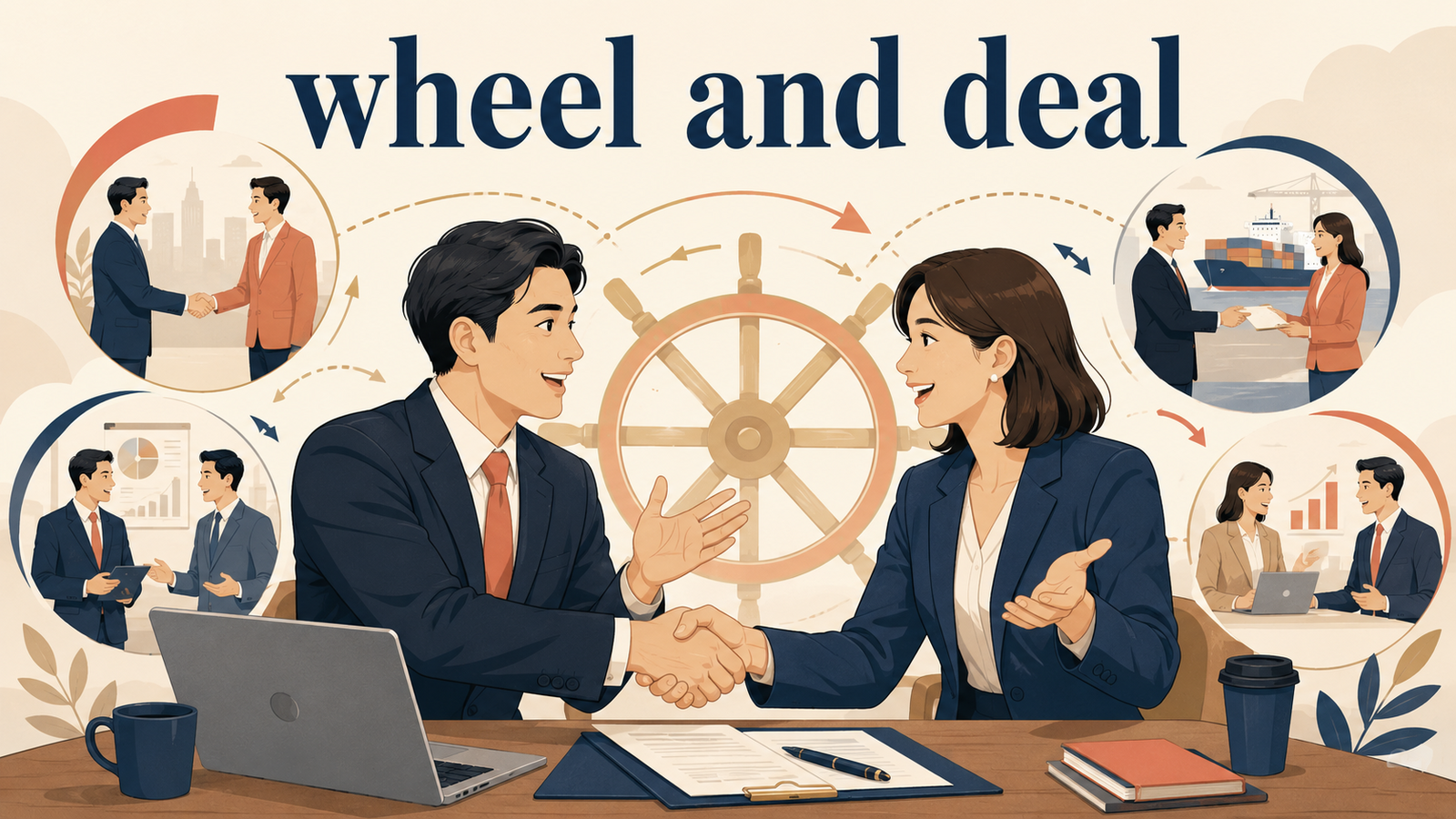 「wheel and deal」の意味は？使い方・例文・ニュアンスを解説
