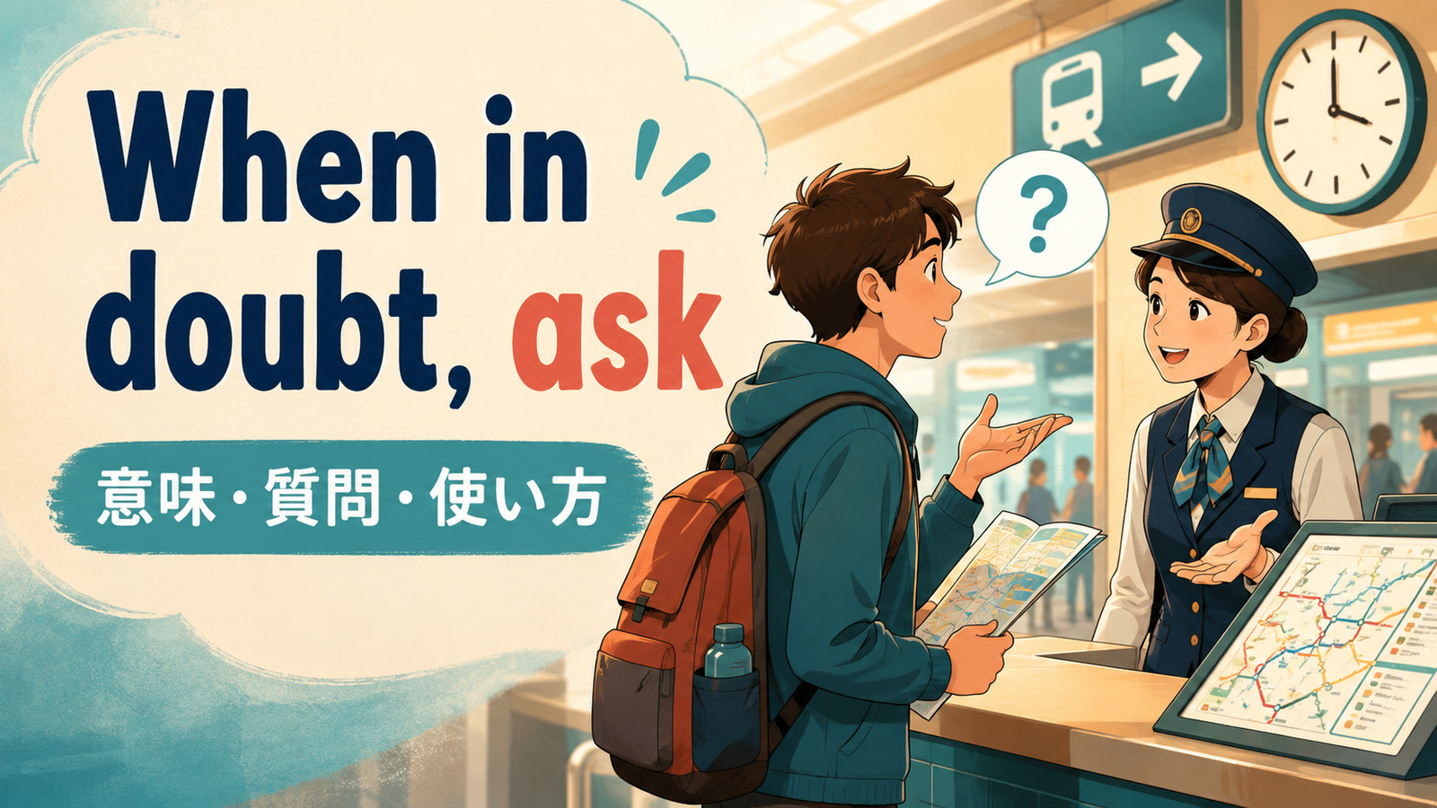 When in doubt, askの意味・使い方を解説するアイキャッチ